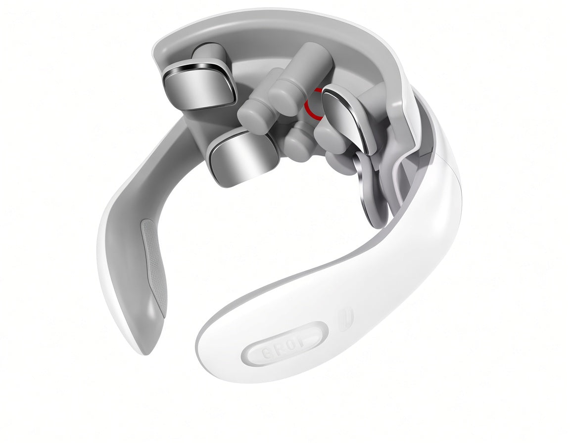 3D Cervical Massager with Rotating Metal Heads – Deep & Precise Kneading